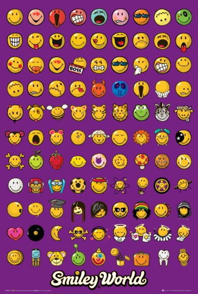 Смайлики много