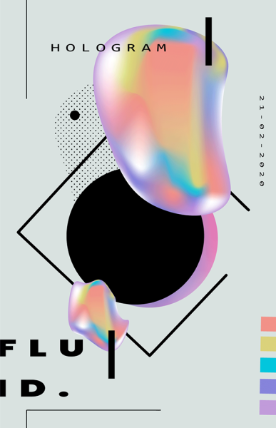 Голографика фигуры для фотошопа