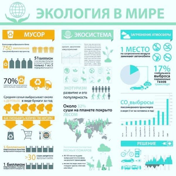 Экологические проблемы России инфографика