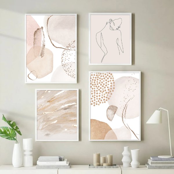 Бежевые постеры на стену
