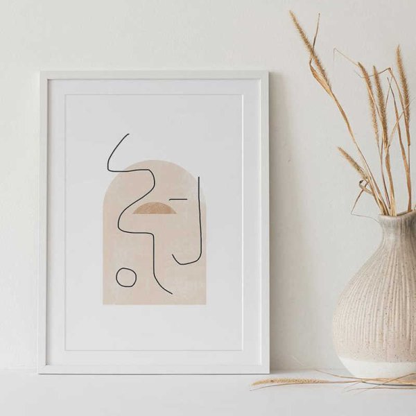 Картина черно-бежевая для интерьера