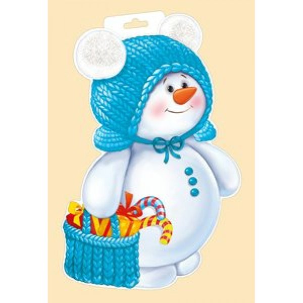 Врубной плакат Снеговик