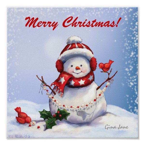 Снеговик плакат