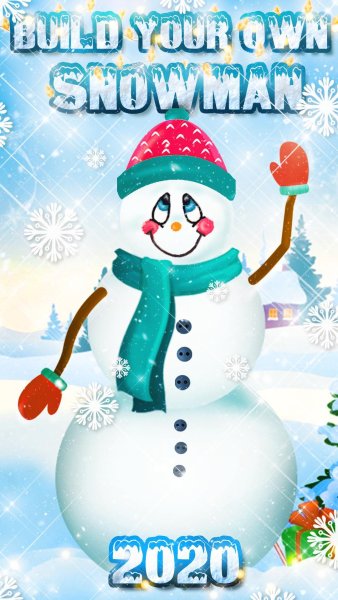 Живопись стилизованная Снеговик