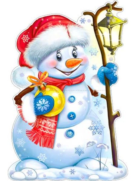 Снеговик и снежный пёс