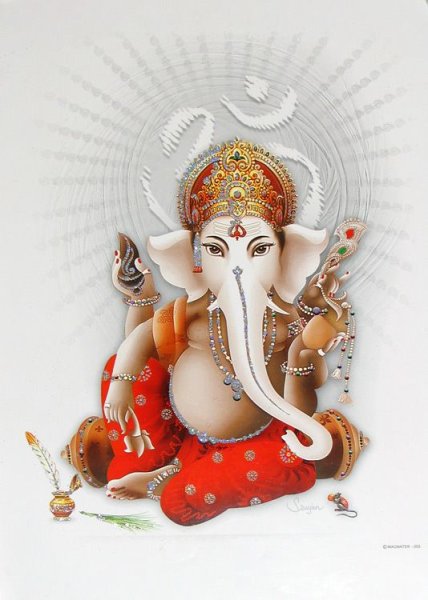 Ганеша с посохом