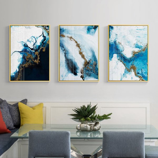 Интерьерная картина в серо-голубых тонах