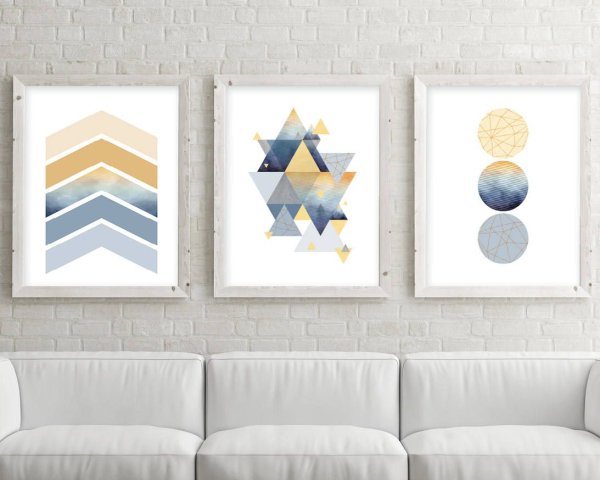 Абстрактная картина в скандинавском стиле