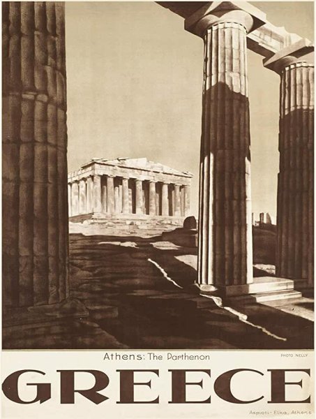 Vintage Travel poster Греция