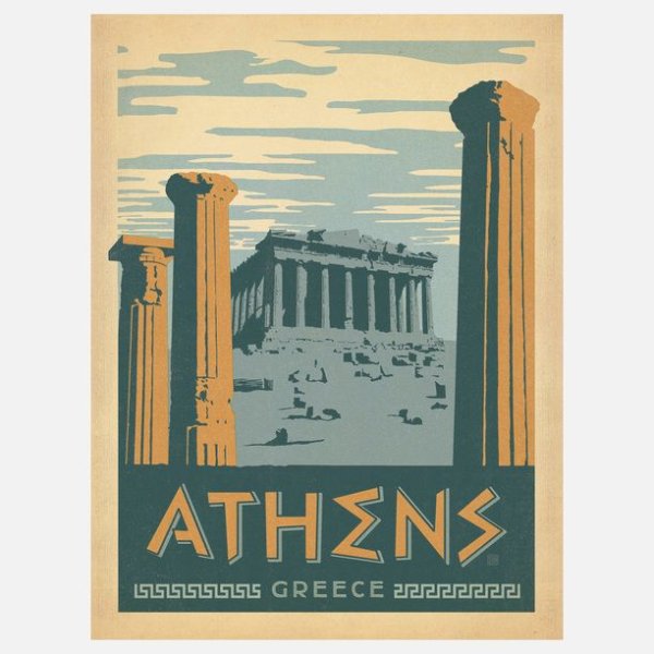 Vintage Travel poster Греция