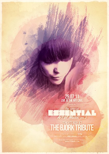 Girl Music poster Design idea