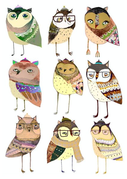 Сова в скандинавском стиле