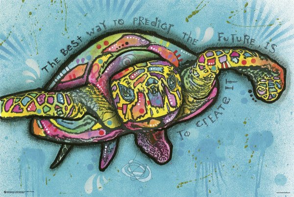 Морская черепаха и мусор