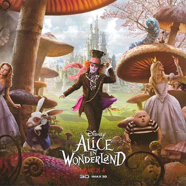 Алиса в стране чудес 2010 обложка