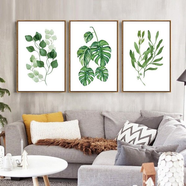 Панно с листьями в интерьере