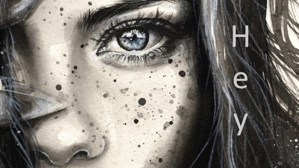 Лицо девушки арт черно белое