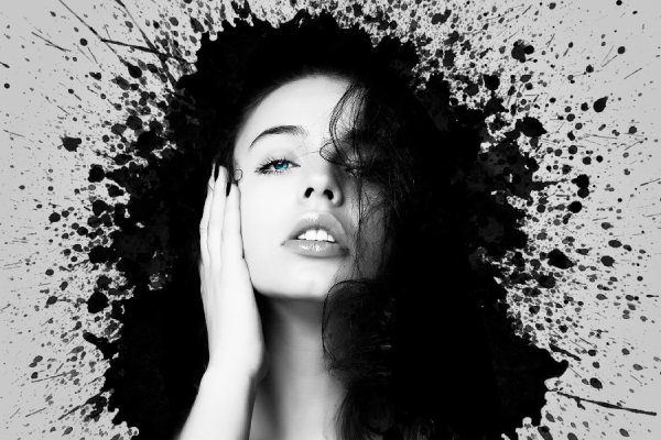 Фотосессия в черной краске