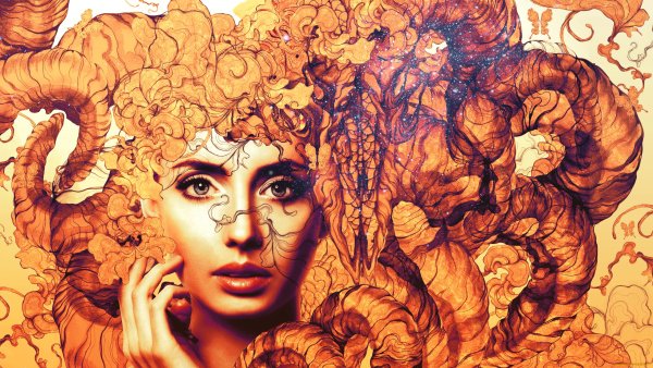 Картина лицо девушки