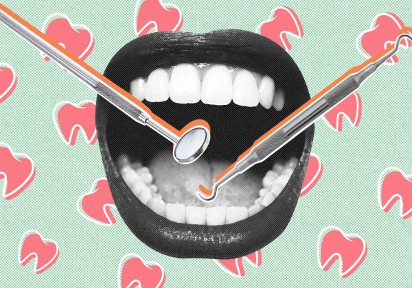 Зуб акварель