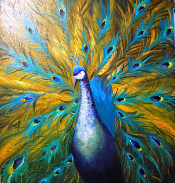 Алмазная мозаика гордый Павлин