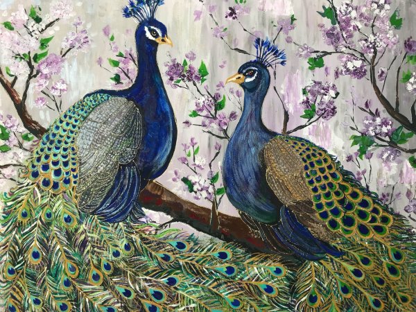 Картины акрилом на холсте для интерьера