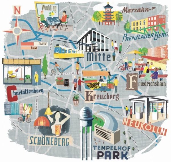 Берлин карта туриста