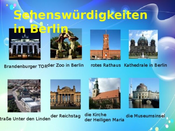 Стенд Берлин достопримечательности