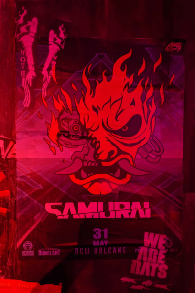 Samurai Cyberpunk 2077 Постер