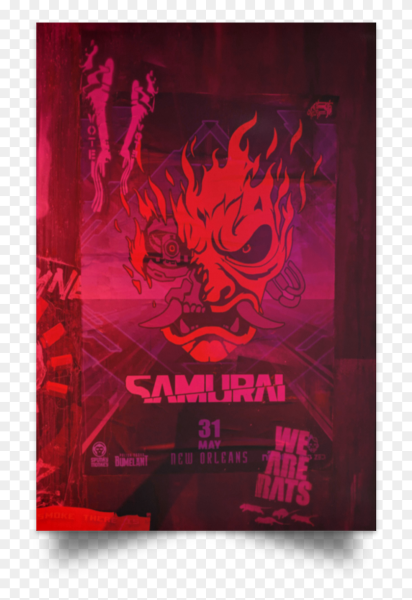 Samurai Cyberpunk 2077 Постер