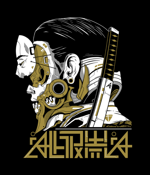 Samurai Cyberpunk 2077 Постер