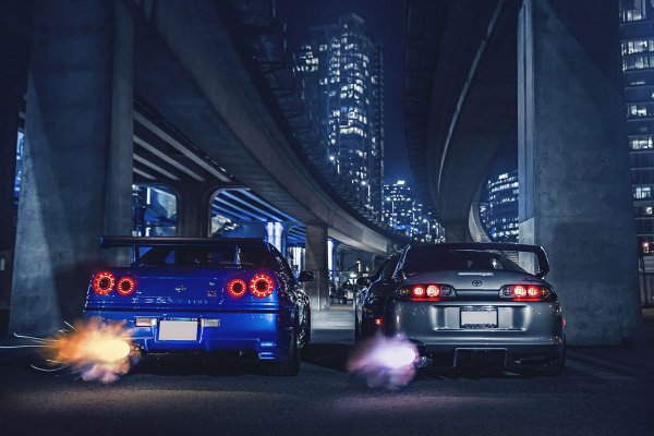 Nissan Skyline GTR r34 vs Toyota Supra