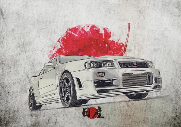 Nissan Skyline r34 арт