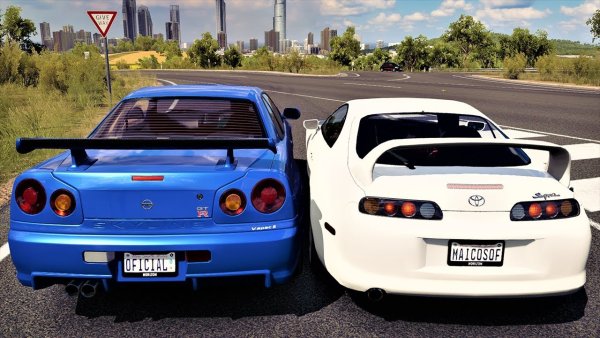 Skyline r34 vs Toyota Supra