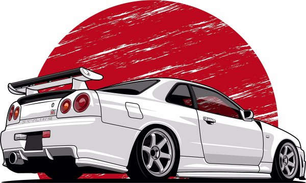 Скайлайн мультяшный