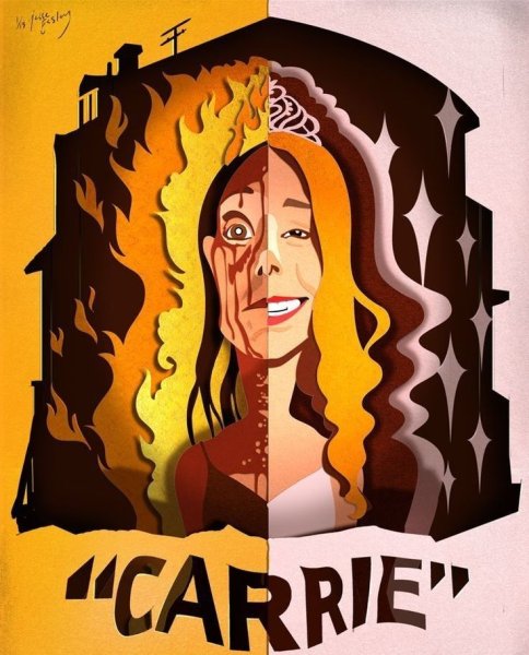 Минималистические постеры к фильмам ужасов