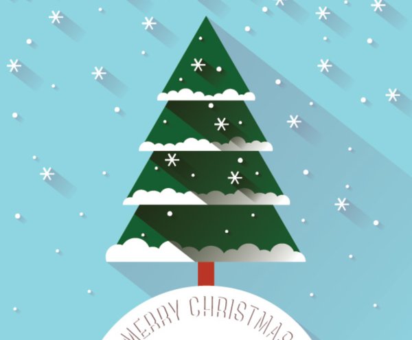 Новогодняя елка Векторная Графика