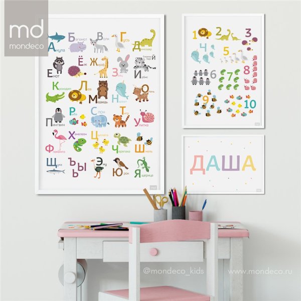 Постер алфавит в детскую
