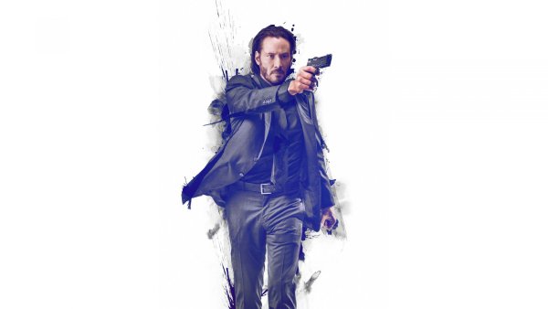 Джон уик на белом фоне