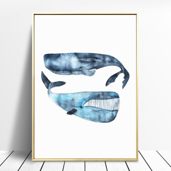 Плакат киты