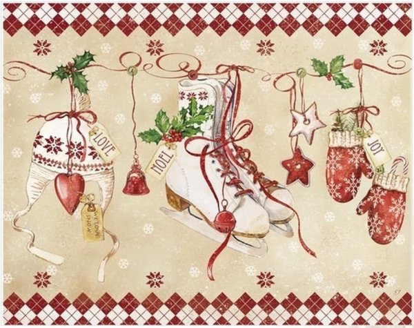 Новогодняя открытка в винтажном стиле