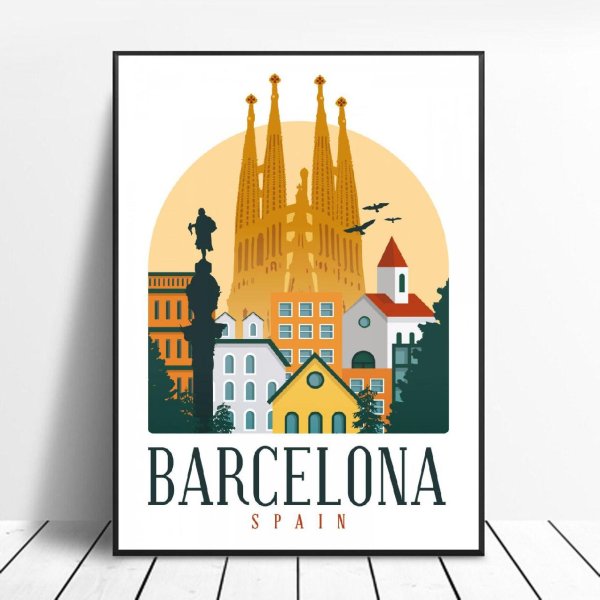 Постер Барселона город
