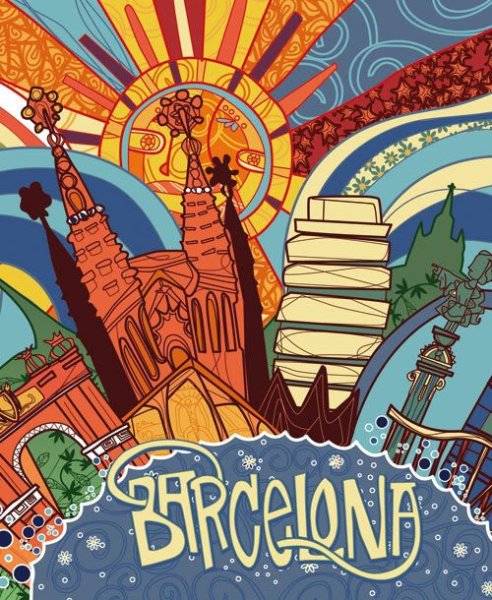 Barcelona City poster