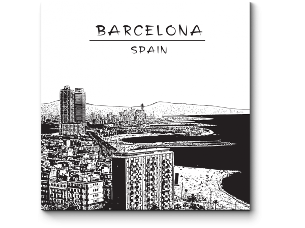 Плакат Барселона город