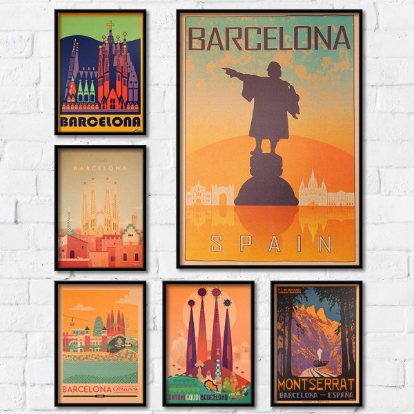 Модульная картина парк Гуэля