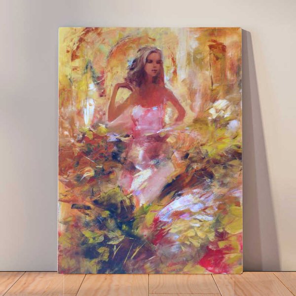 Холст фантазия в бронзовом багете