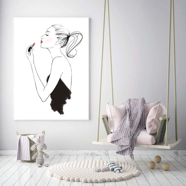 Картина в розовой раме