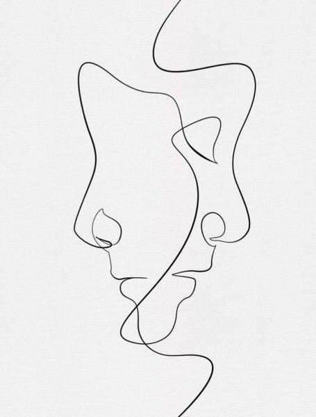 Силуэты из линий