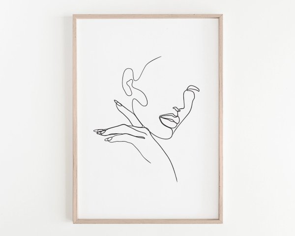 Лицо одной линией