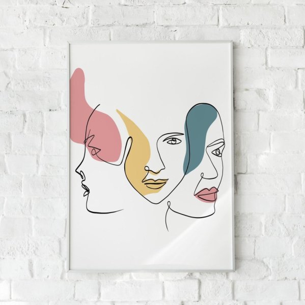 Постер одной линией