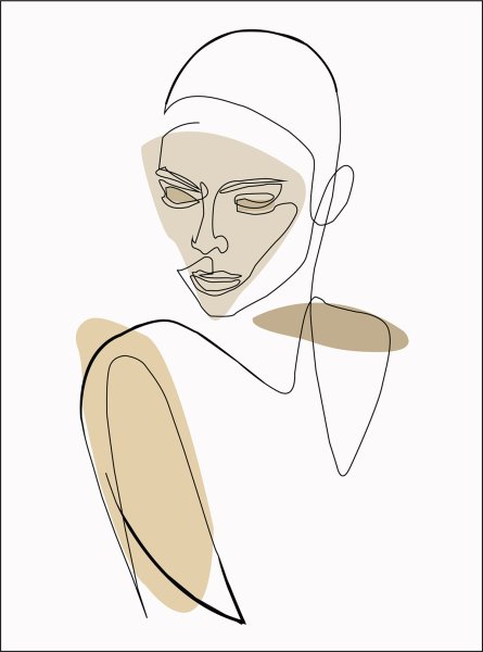 Минималистичные лица одной линией